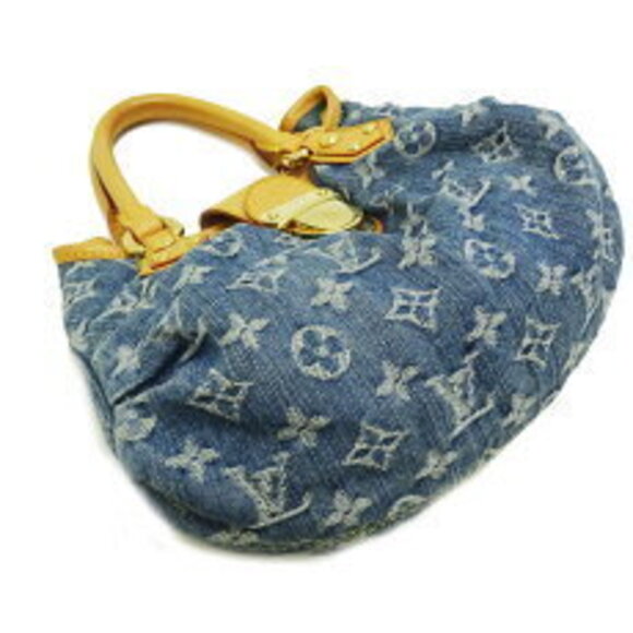 Louis Vuitton Pleaty Handbag Monogram Denim Blue - Picture 3 of 9